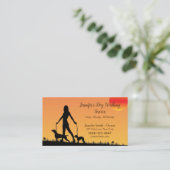 Professional Pet Dog Walker Service Visitekaartje (Staand voorkant)