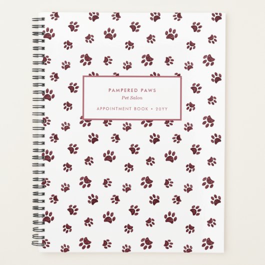 Professional Pet Salon Roos Gold Paws Benoeming Planner (Voorkant)