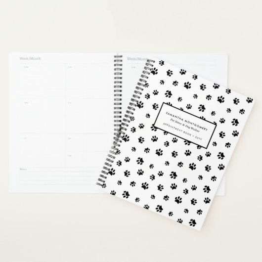 Professional Pet Sitter Dog Walker Benoeming Planner (Display)