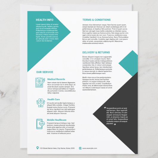 Professional Pharmacy Flyer Template (Achterkant)