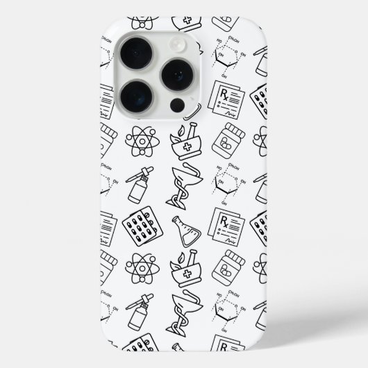 Professional Pharmacy Icon Pattern IPhone Case (Achterkant)