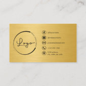 Professional Photo Gold QR Code Social Media Visitekaartje (Achterkant)