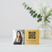 Professional Photo Gold QR Code Social Media Visitekaartje (Staand voorkant)