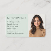 Professional Photo Logo Sage Green Visitekaartje (Achterkant)