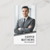 Professional Photo QR Code Company Logo Vertical Visitekaartje (Voorkant)