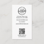 Professional Photo QR Code Company Logo Vertical Visitekaartje (Achterkant)