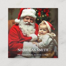 Professional Photo Santa Claus QR code Vierkante Visitekaartje