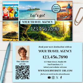 Professional Photo Travel Agency Business Card Visitekaartje