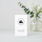Professional Pine Trees Logo Visitekaartje (Staand voorkant)