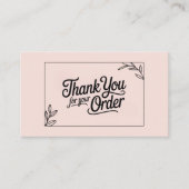 Professional Pink Small Business Thank You Visitekaartje (Voorkant)