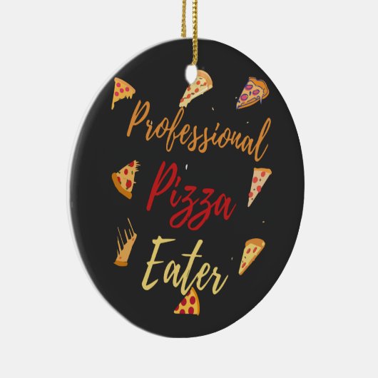 Professional Pizza Eater Keramisch Ornament (Rechts)