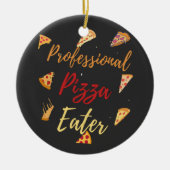 Professional Pizza Eater Keramisch Ornament (Voorkant)
