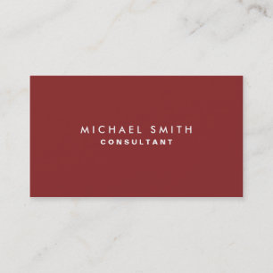 Professional Plain Elegant Cosmetoloog Red Visitekaartje