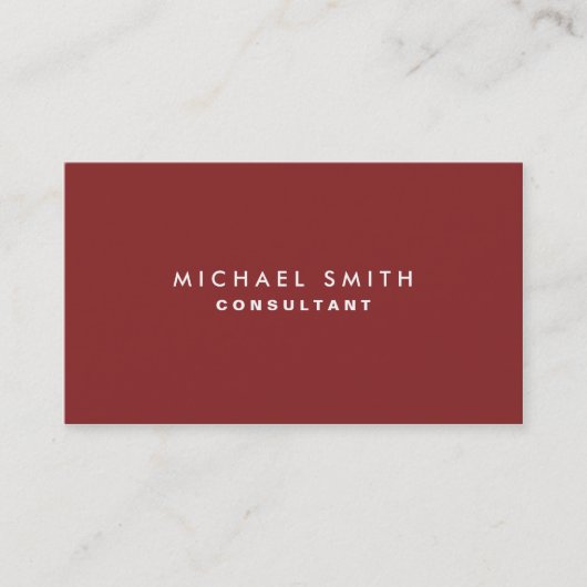 Professional Plain Elegant Cosmetoloog Red Visitekaartje (Voorkant)