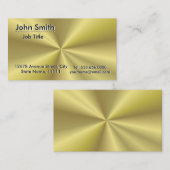 Professional Plain Gold Radial Metallic look Visitekaartje (Voorkant / Achterkant)