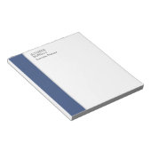 Professional plain minimalist modern blue white notitieblok (Schuin)