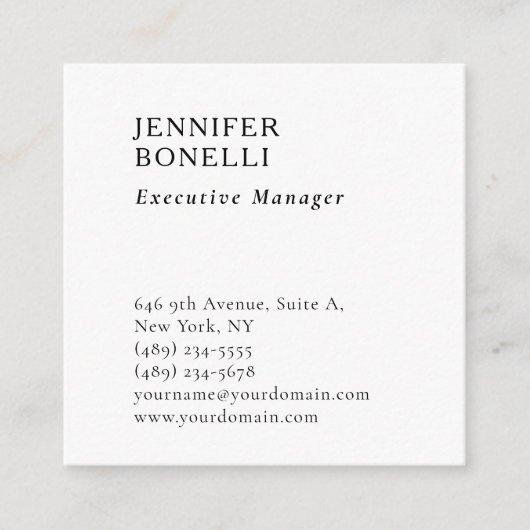 Professional plain minimalist modern trendy informatiekaartje (Voorkant)