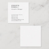 Professional plain minimalist modern trendy informatiekaartje (Voorkant / Achterkant)