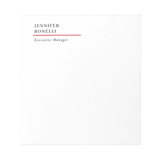 Professional plain minimalist modern trendy notitieblok (Voorkant)