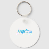 Professional Plain Modern Elegant Blue Your Name Sleutelhanger (Voorkant)