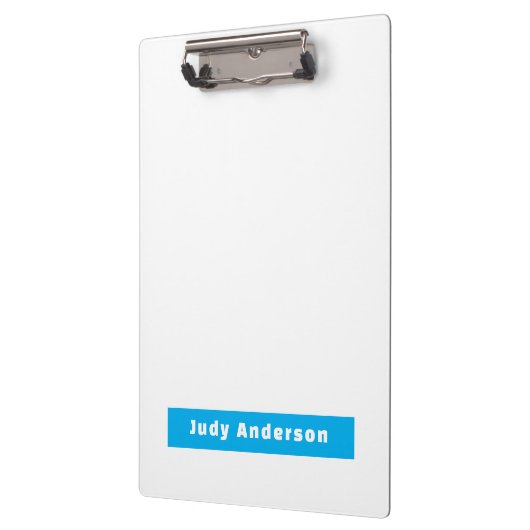 Professional Plain Modern Elegant Name Blue White Klembord (Links)