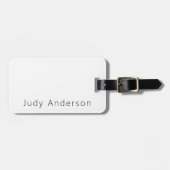 Professional Plain Modern Elegant Your Name Bagagelabel (Voorkant horizontaal)