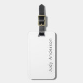 Professional Plain Modern Elegant Your Name Bagagelabel (Voorkant verticaal)