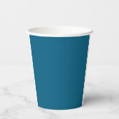 Professional Plain Modern Elegant Your Name Blue Papieren Bekers (Achterkant)