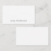 Professional Plain Modern Elegant Your Name Informatiekaartje (Voorkant / Achterkant)