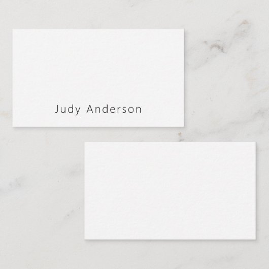 Professional Plain Modern Elegant Your Name Informatiekaartje (Voorkant / Achterkant)