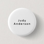 Professional Plain Modern Elegant Your Name Ronde Button 3,2 Cm (Voorkant)