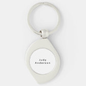 Professional Plain Modern Elegant Your Name Sleutelhanger (Voorkant)