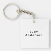 Professional Plain Modern Elegant Your Name Sleutelhanger (voorkant)
