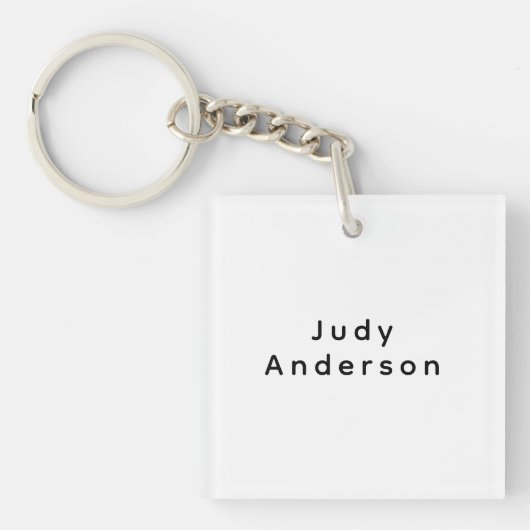 Professional Plain Modern Elegant Your Name Sleutelhanger (voorkant)