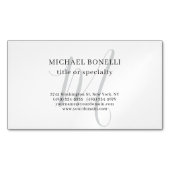 Professional Plain Modern Minimalist Monogrammed Magnetisch Visitekaartje (Voorkant)