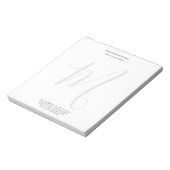 Professional Plain Modern Minimalist Monogrammed Notitieblok (Linkerzijde)