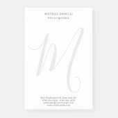 Professional Plain Modern Minimalist Monogrammed Post-it® Notes (Voorkant)
