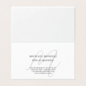 Professional Plain Modern Minimalist Monogrammed Visitekaartje (Buitenkant ongevouwen)