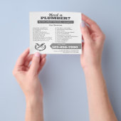 Professional Plumbing Service Business Logo Flyer (Hand)