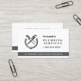 Professional Plumbing Service Business Logo Visitekaartje