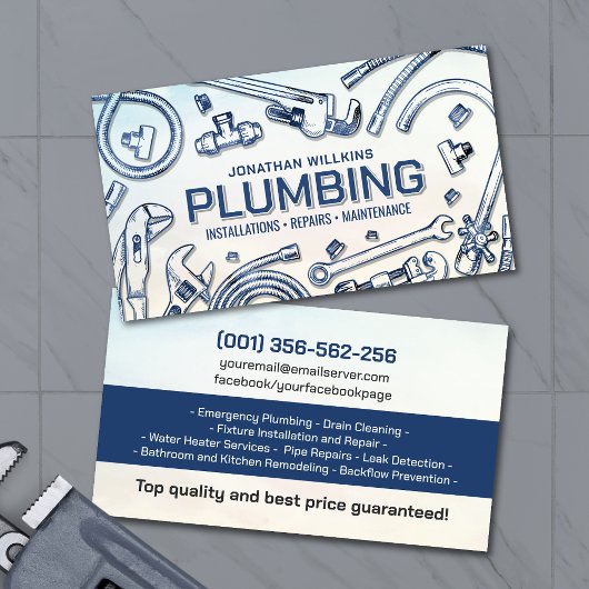 Professional Plumbing Services Visitekaartje