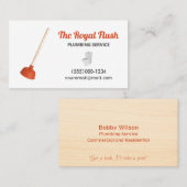 Professional Plunger Contractor Plumbing Service Visitekaartje (Voorkant / Achterkant)