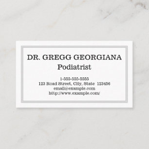 Professional Podiatrist Visitekaartje