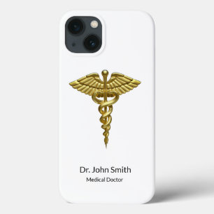 Professional Precious Medical Gold Caduceus Case-Mate iPhone Case