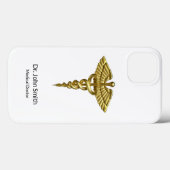 Professional Precious Medical Gold Caduceus Case-Mate iPhone Case (Achterkant (horizontaal))