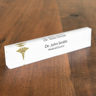 Professional Precious Medical Gold Caduceus Naambordje