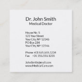 Professional Precious Medical Gold Caduceus Vierkante Visitekaartje (Achterkant)