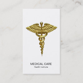 Professional Precious Medical Gold Caduceus Visitekaartje