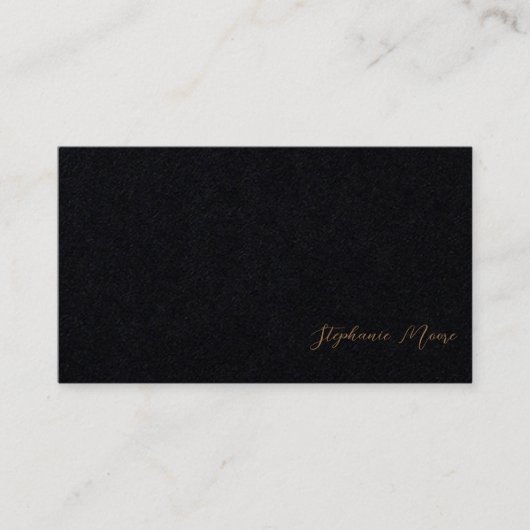 Professional Premium Black en Brown Signature Visitekaartje (Voorkant)