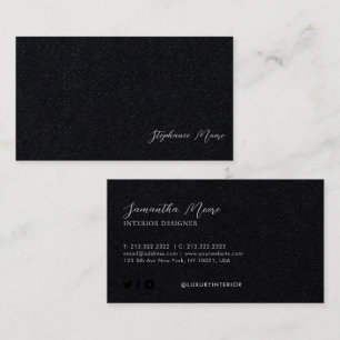 Professional Premium Black en White Signature Visitekaartje